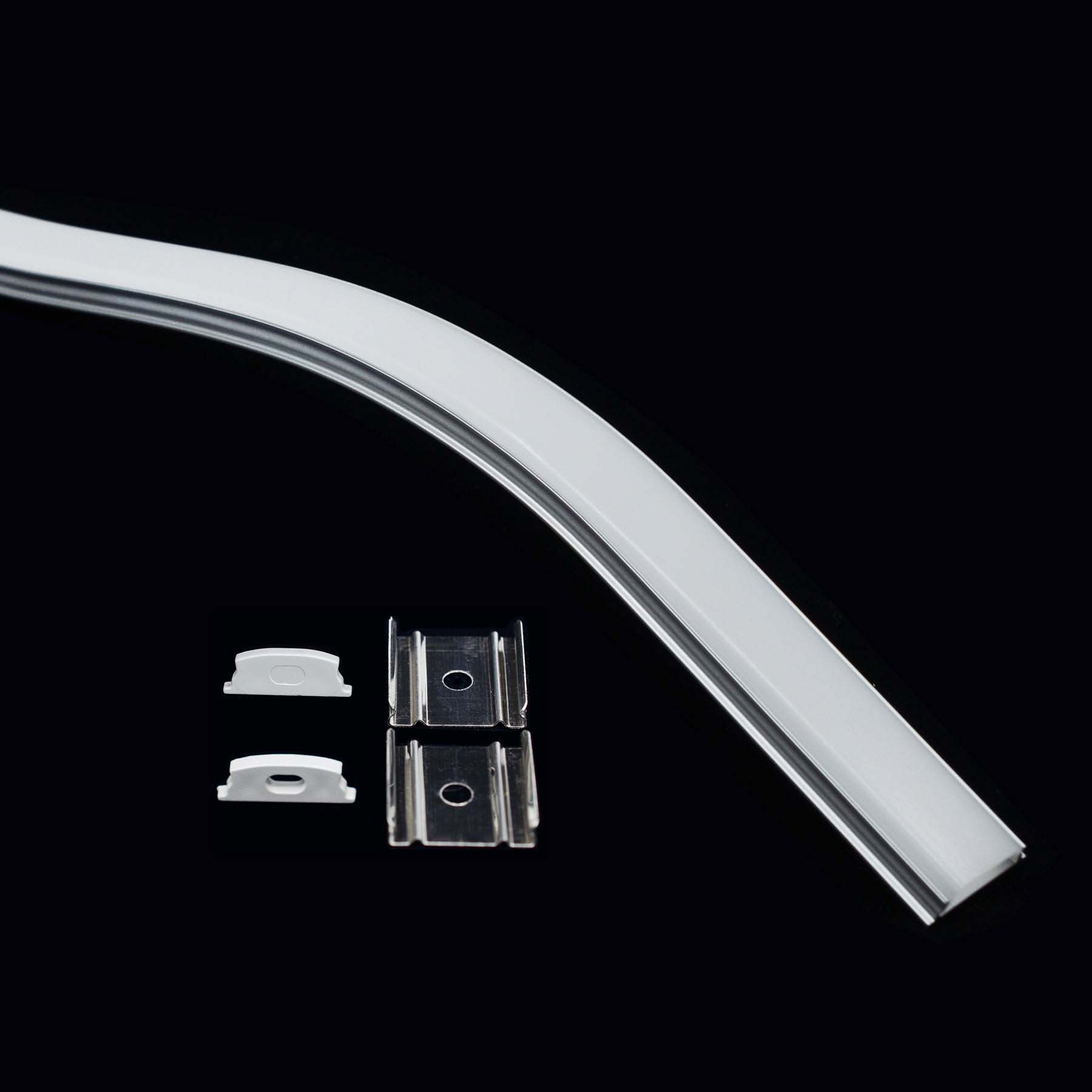 G.W.S. LED Bendable Surface Mounted LED Aluminium Profile 18x5mm (552)