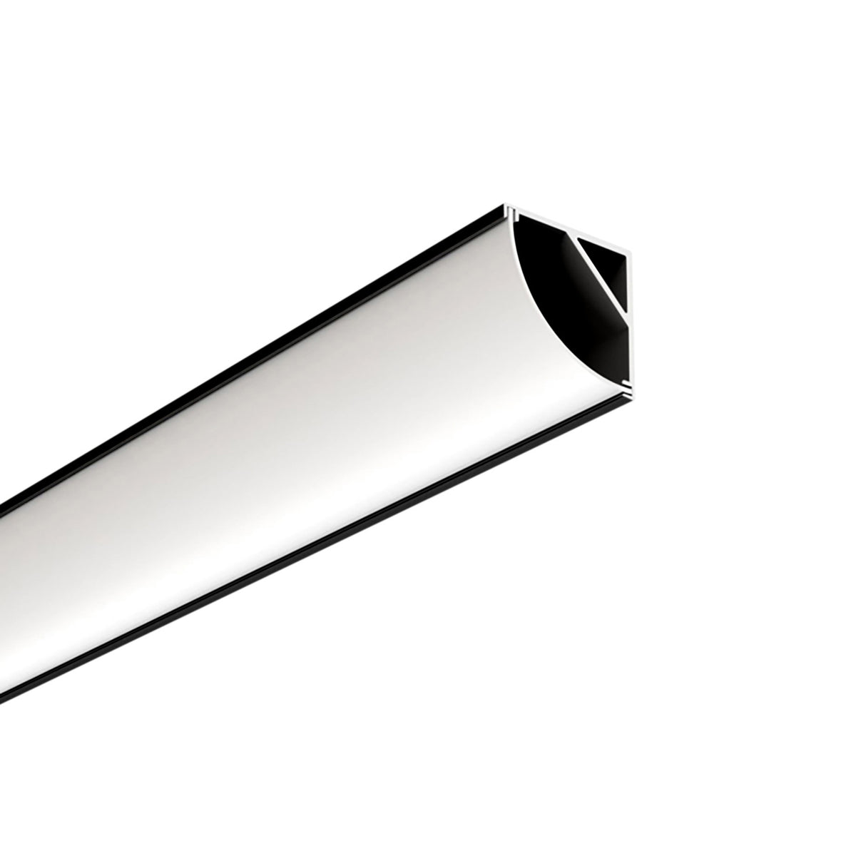 G.W.S. LED Black / 1M / 1 Corner LED Aluminium Profile 15.7x15.7mm (008-M1616)
