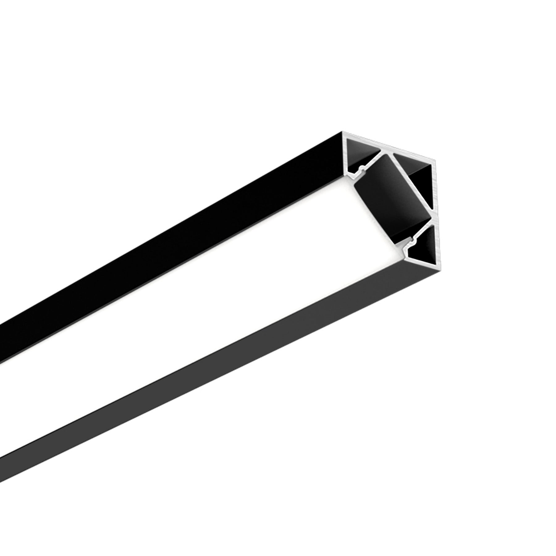 G.W.S. LED Black / 1M / 1 Corner LED Aluminium Profile 18.2x18.2mm (011-M1818)