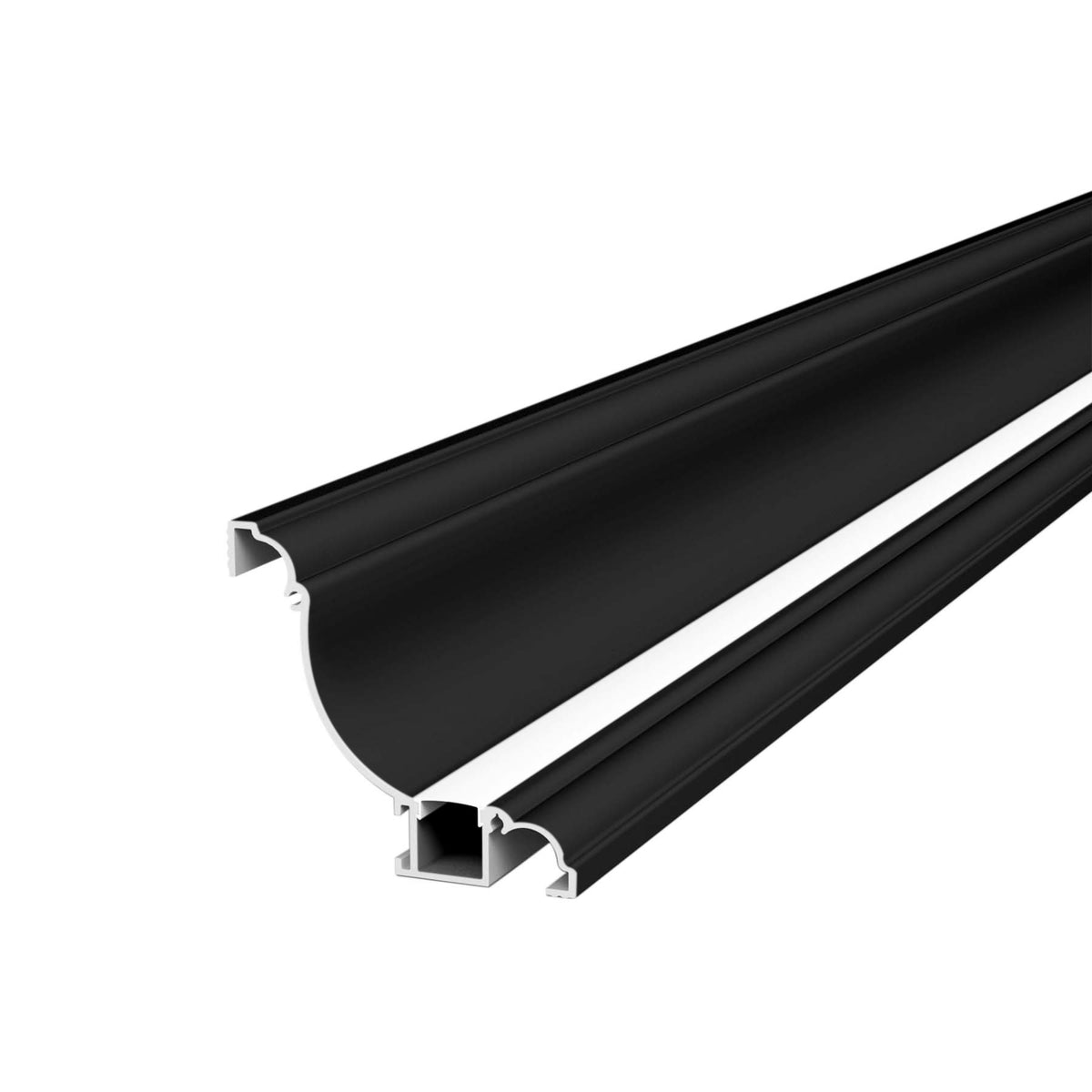 G.W.S. LED Black / 1M / 1 Coving LED Aluminium Profile 63.4x67.9mm (1034)