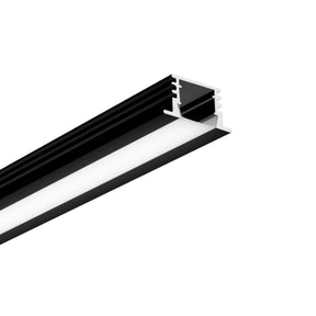 G.W.S. LED Black / 1M / 1 Recessed LED Aluminium Profile 23.8x12mm (006B-Y2412)