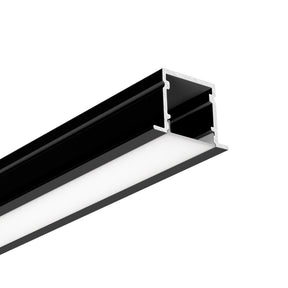 G.W.S. LED Black / 1M / 1 Recessed LED Aluminium Profile 28x20mm (177-Y2820)