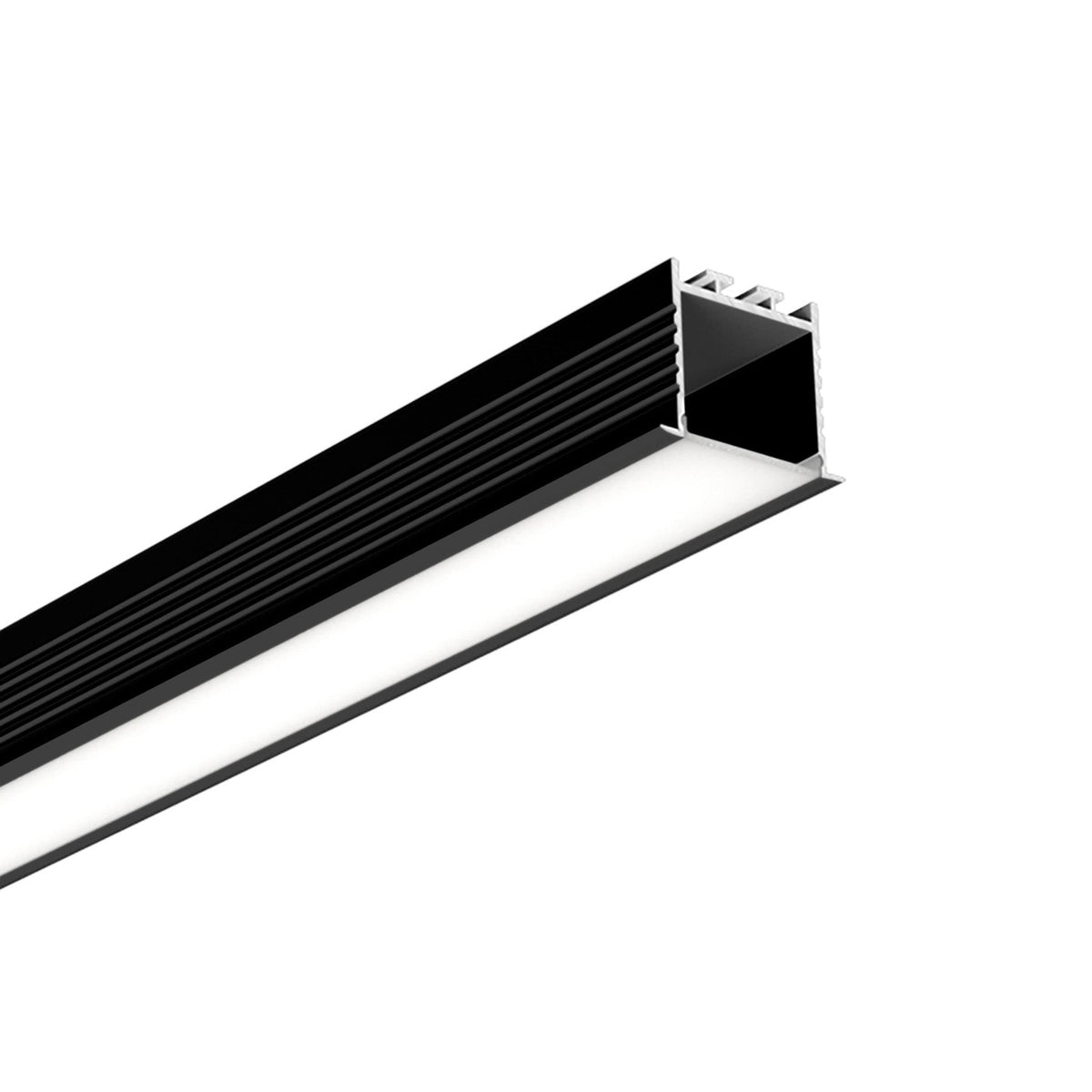 G.W.S. LED Black / 1M / 1 Recessed LED Aluminium Profile 44x35mm (109-Y4435)