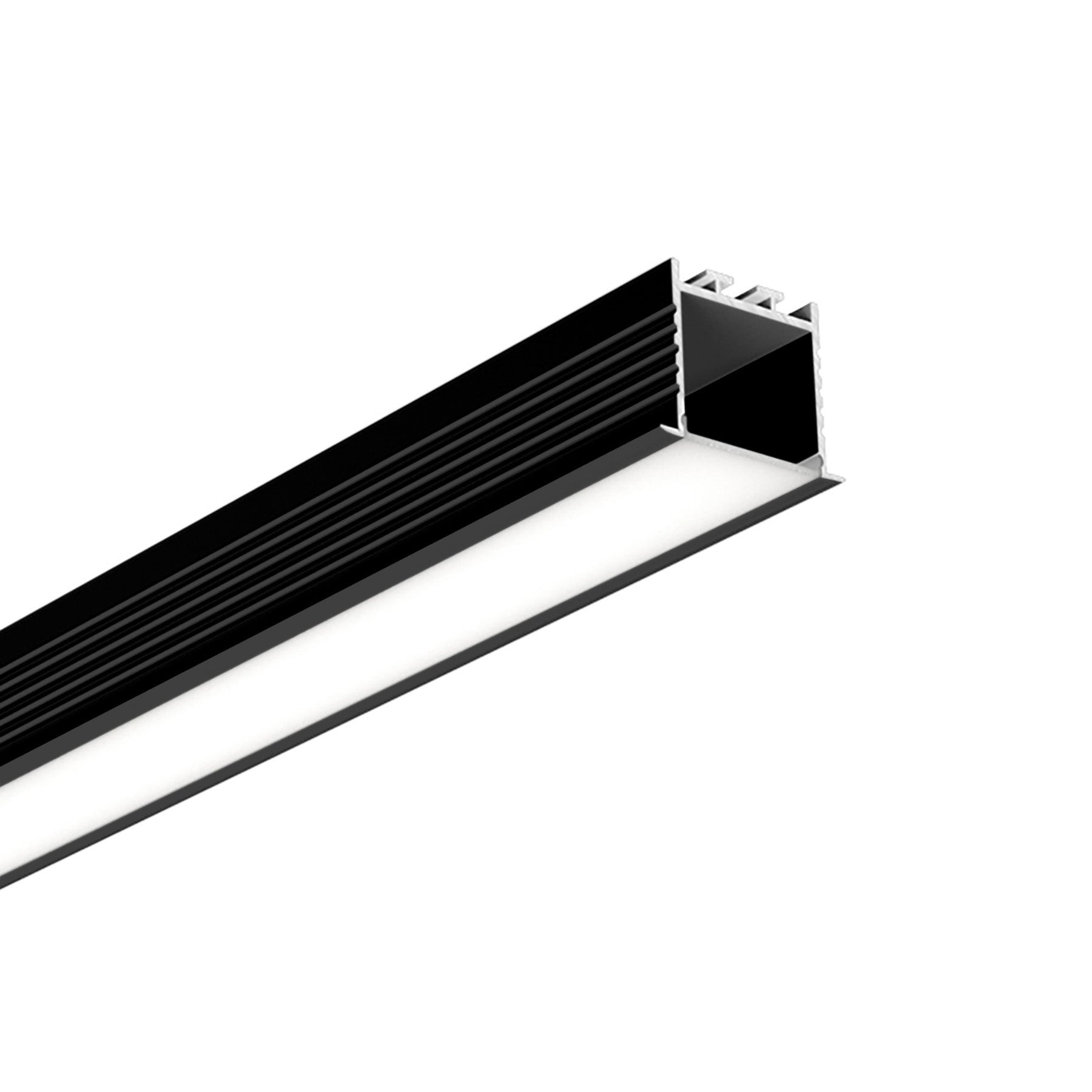 G.W.S. LED Black / 1M / 1 Recessed LED Aluminium Profile 44x35mm (109-Y4435)