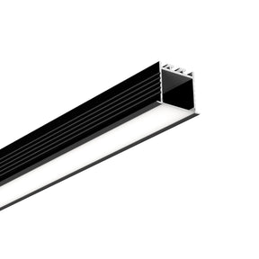 G.W.S. LED Black / 1M / 1 Recessed LED Aluminium Profile 44x35mm (109-Y4435)
