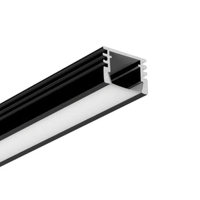 G.W.S. LED Black / 1M / 1 Surface Mounted LED Aluminium Profile 17.5x12mm (006-M1712)