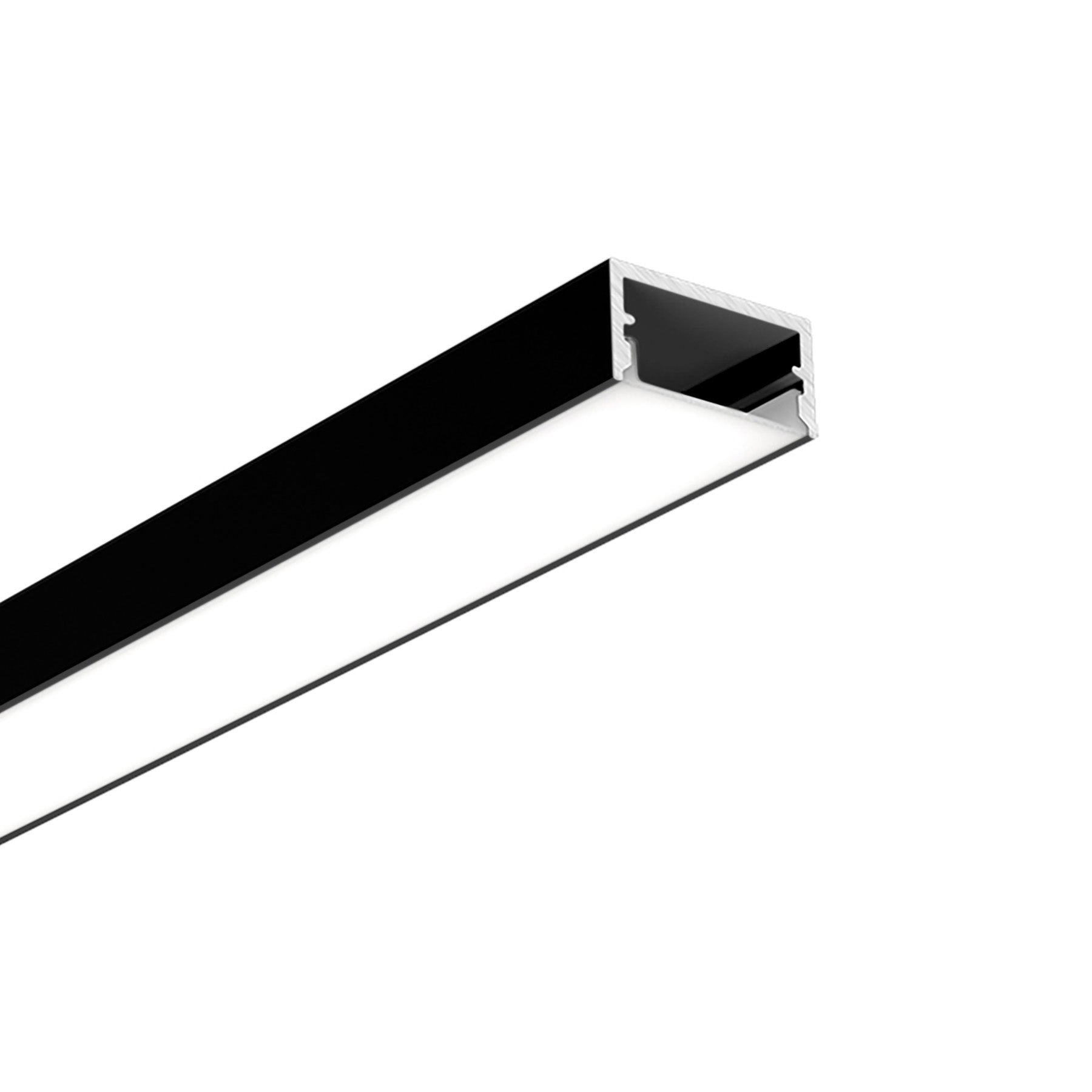 G.W.S. LED Black / 1M / 1 Surface Mounted LED Aluminium Profile 20x10mm (210-M2010)