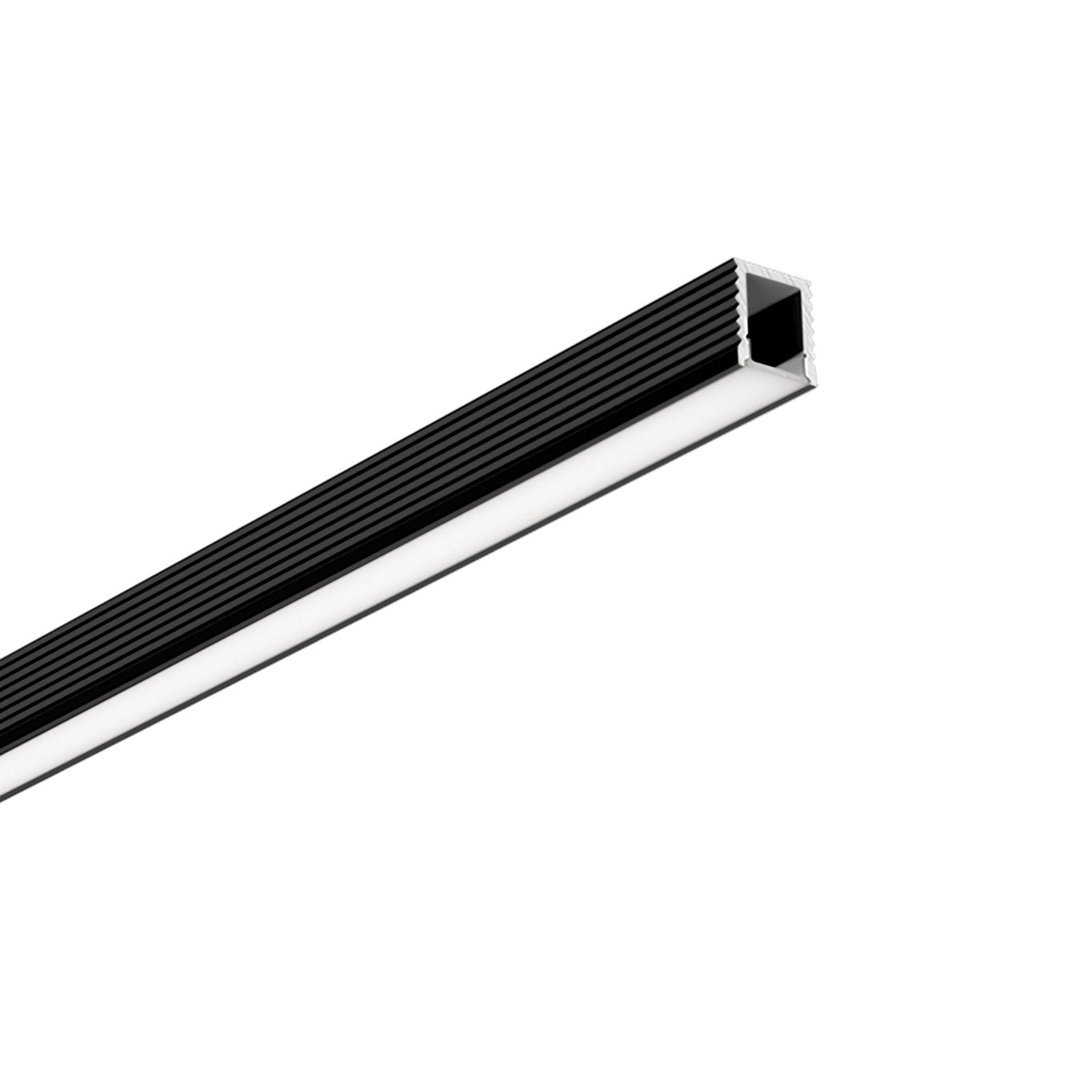 G.W.S. LED Black / 1M / 1 Surface Mounted LED Aluminium Profile 7.8x9mm (129-M0809)