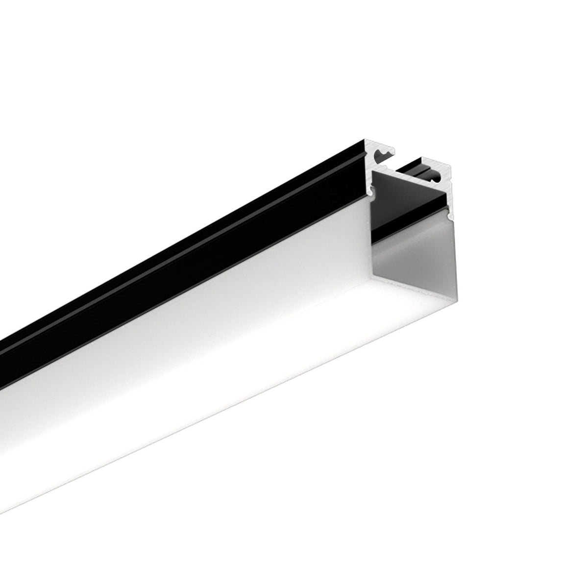 G.W.S. LED Black / 1M / 1 Three-Side Light LED Aluminium Profile 20.2x26.4mm (069-M2027-S)