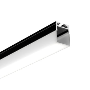 G.W.S. LED Black / 1M / 1 Three-Side Light LED Aluminium Profile 20.2x26.4mm (069-M2027-S)
