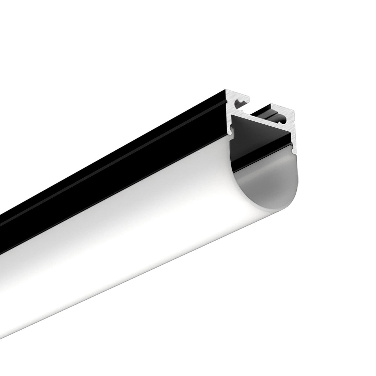 G.W.S. LED Black / 1M / 1 Three-Side Light LED Aluminium Profile 20x27mm (069-M2027-R)