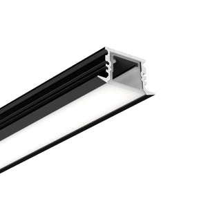 G.W.S. LED Black / 1M / 1 Waterproof Recessed LED Aluminium Profile 25x12.9mm (295-D2513)