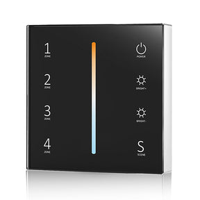 G.W.S. LED Black 4 Zones Colour Temperature Remote Control (2*AAA battery) T22