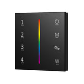 G.W.S. LED Black 4CH*3A 12-24VDC CV RGBW Touch Panel Controller T4-1