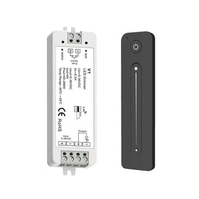 G.W.S. LED Black LED 5-36V DC Dimming Controller V1 + 1 Zone Remote Control R11