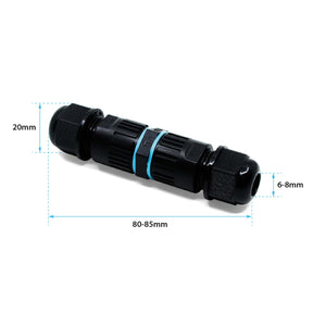 G.W.S. LED Cable Connector 3 Pole Waterproof Junction Box Cable Connector, Pack of 2