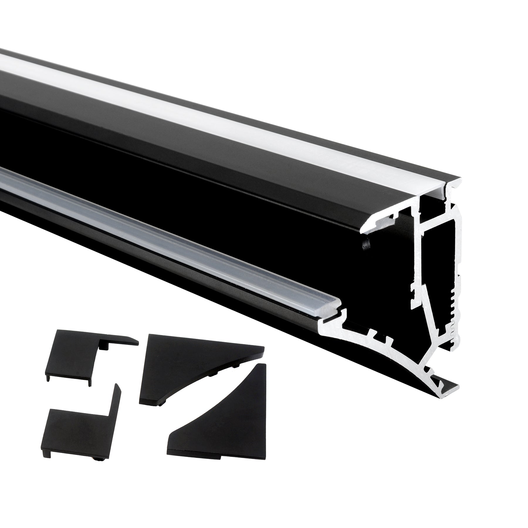 G.W.S. LED Glass Shelf LED Aluminium Profile 51x49mm (305)