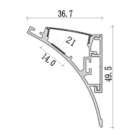 G.W.S. LED Indirect LED Aluminium Profile 232-M5036
