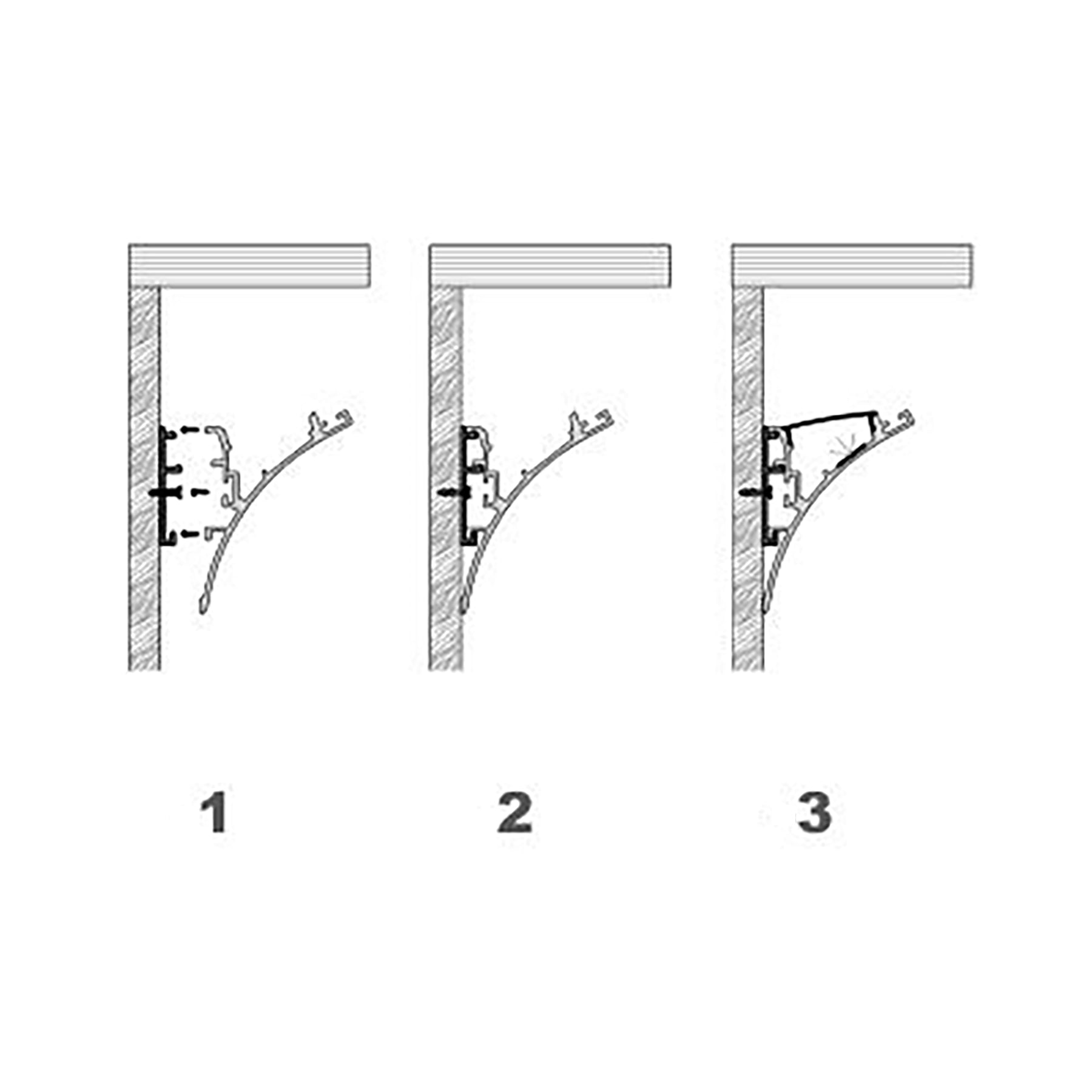 G.W.S. LED Indirect LED Aluminium Profile 232-M5036