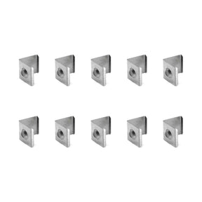 G.W.S. LED J - Corner / 10 Mounting Bracket Clip For LED Aluminium Profile Light
