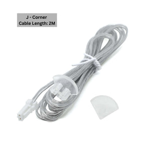 G.W.S. LED J - Corner Plug Set For LED Aluminium Profile Light 2M