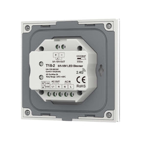 G.W.S. LED LED 1-10V Dimmer Switch Wall Rotary Panel 2.4GHz RF AC100-240V T18-2