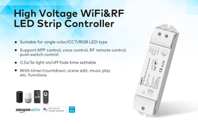 G.W.S. LED LED 100-240V AC Dimming/CCT/RGB Wifi Controller Tuya APP 2.4GHz RF S3(WT)