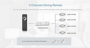 G.W.S. LED LED 100-240V AC RGB/RGBW Controller S3 + 8 Zone Remote Control RS8