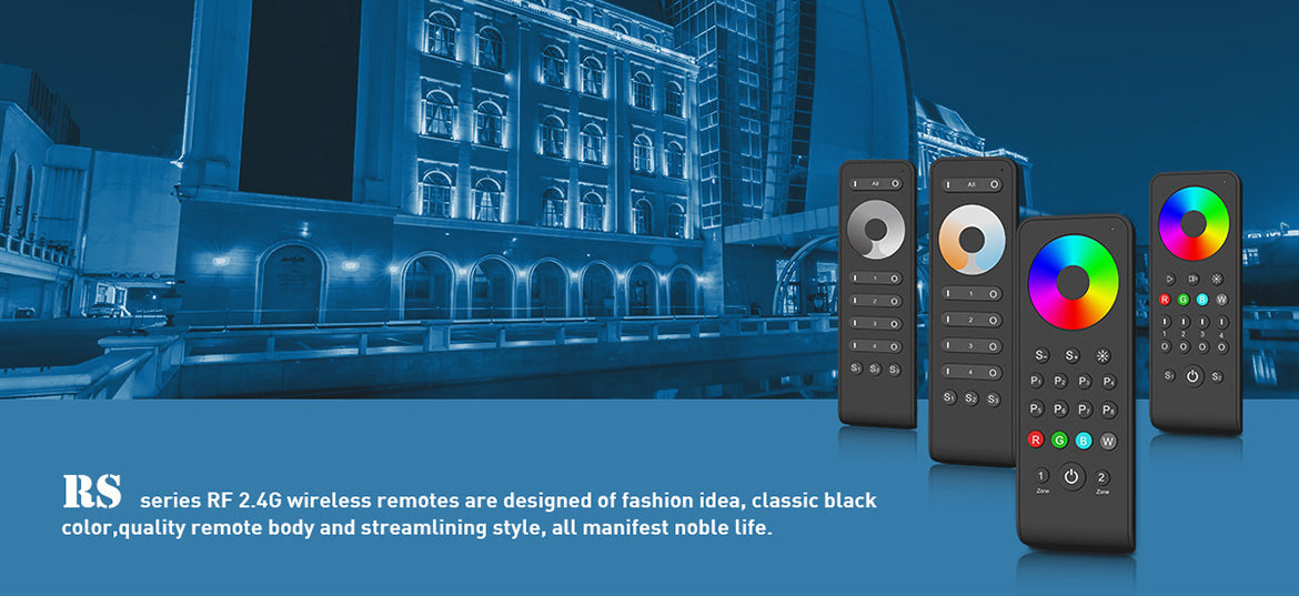 G.W.S. LED LED 100-240V AC RGB/RGBW Controller S3 + 8 Zone Remote Control RS8