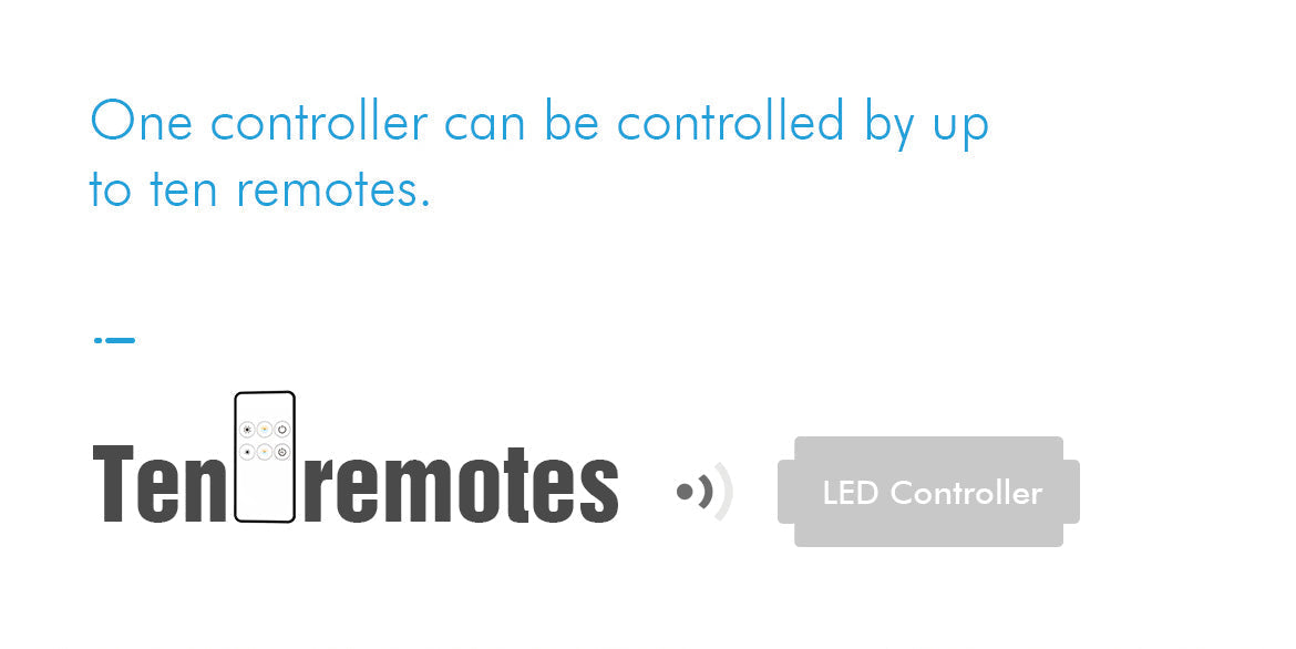 G.W.S. LED LED 12-24V DC Dimming Controller V1-M(D) + 1 Zone Remote Control RM1