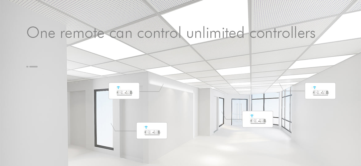 G.W.S. LED LED 12-24V DC Dimming Controller V1-M(D) + 1 Zone Remote Control RM1