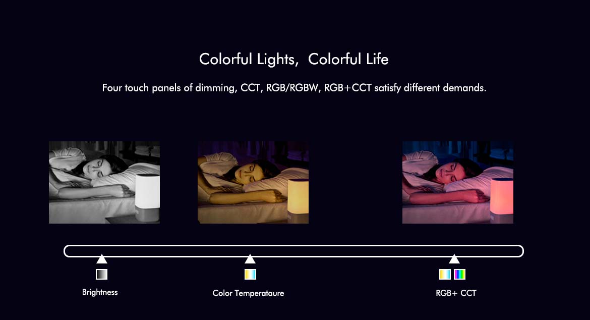 G.W.S. LED LED 12-24V DC RGB/RGBW Controller V3 + 4 Zone Panel Remote Control 2*AAA Battery T24