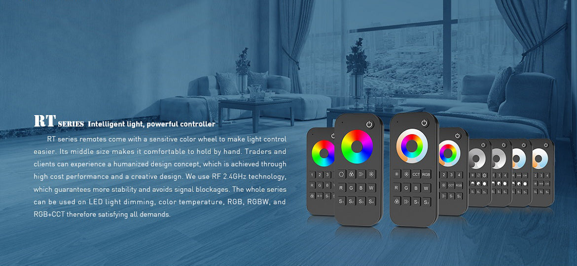 G.W.S. LED LED 12-24V DC RGB/RGBW Controller V3 + 4 Zone Remote Control RT9