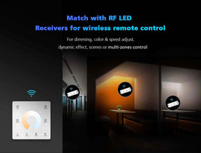 G.W.S. LED LED 12-24V DC RGB/RGBW Controller VP + 1 Zone Panel Remote Control 1*CR2032 Battery TW4