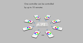G.W.S. LED LED 12-24V DC RGB/RGBW Controller VP + 1 Zone Remote Control RT4