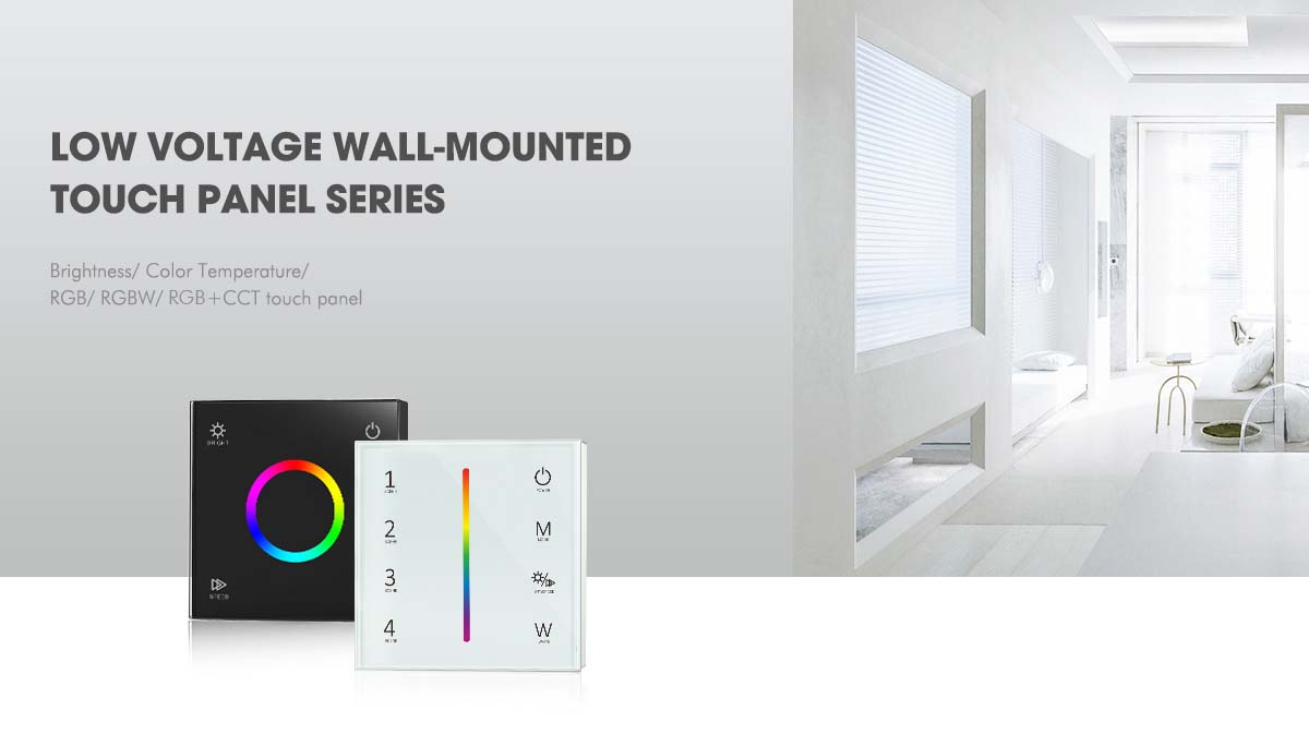 G.W.S. LED LED 12-24V DC RGBW Controller Touch Panel 4CH*3A 2.4GHz RF T4-1