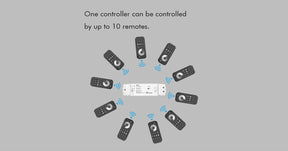 G.W.S. LED LED 12-48V DC Dimming Controller V1-L + 4 Zone Panel Remote Control 2*AAA Battery T21