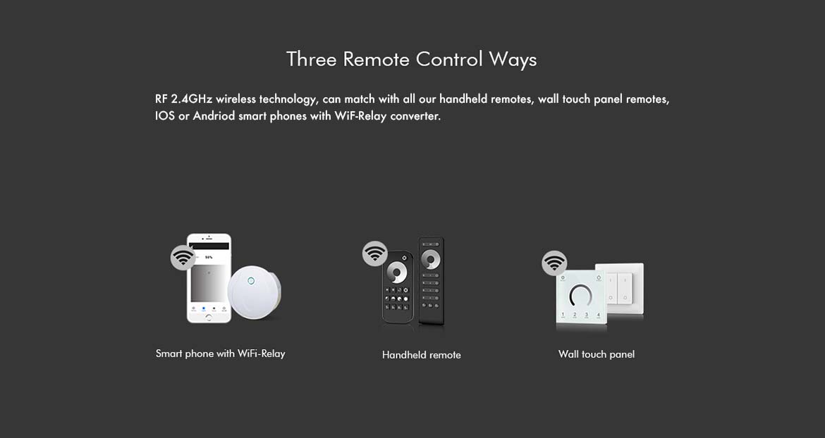 G.W.S. LED LED 12-48V DC Dimming Controller V1-L + 8 Zone Remote Control RT8