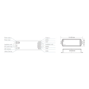 G.W.S. LED LED 5-24V DC SPI Pixel Wifi Controller WT-SPI + 1 Zone Remote Control R9