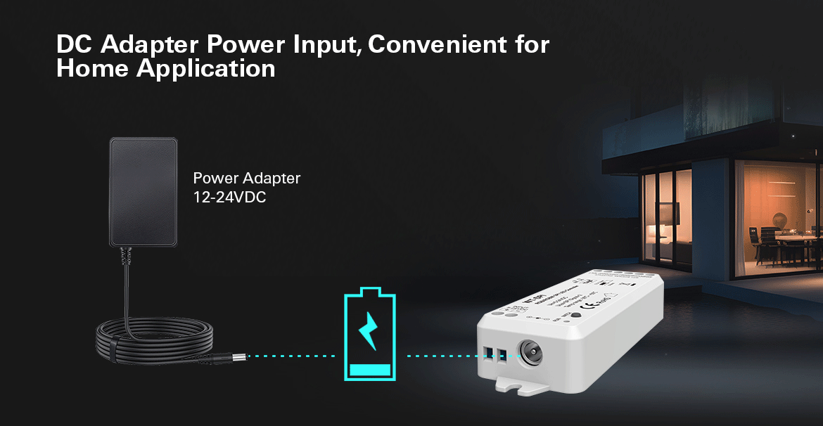 G.W.S. LED LED 5-24V DC SPI Pixel Wifi Controller WT-SPI + 1 Zone Remote Control R9