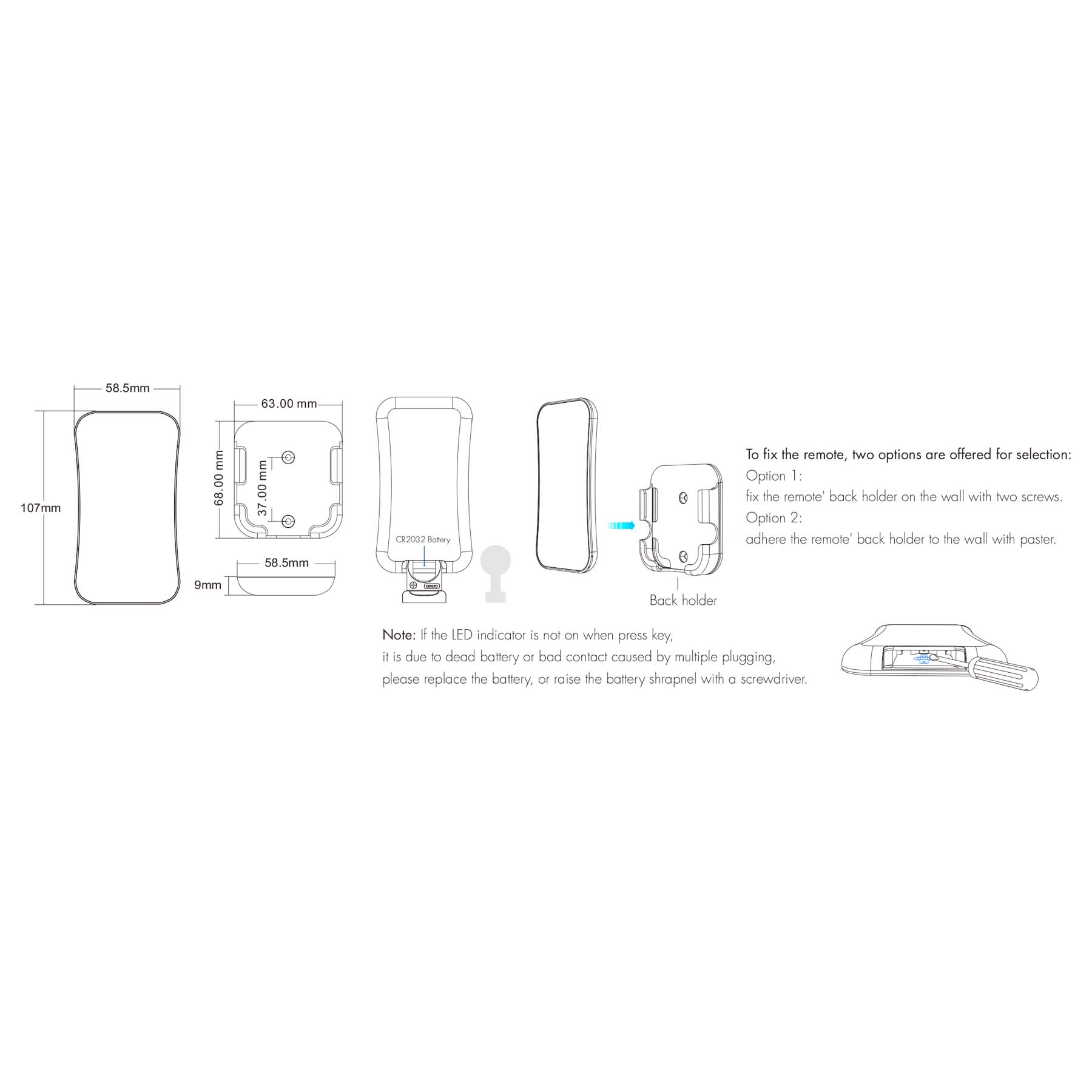 G.W.S. LED LED 5-24V DC SPI Pixel Wifi Controller WT-SPI + 1 Zone Remote Control R9