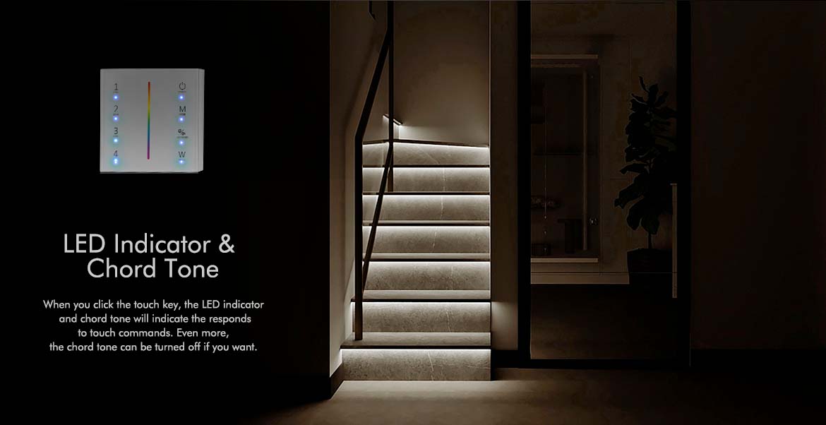 G.W.S. LED LED 5-36V DC Dimming Controller V1 + 4 Zone Panel Remote Control 2*AAA Battery T21