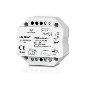 G.W.S. LED LED AC100-240V Triac Wifi Smart Switch Tuya APP 2.4GHz RF SS-B(WT)