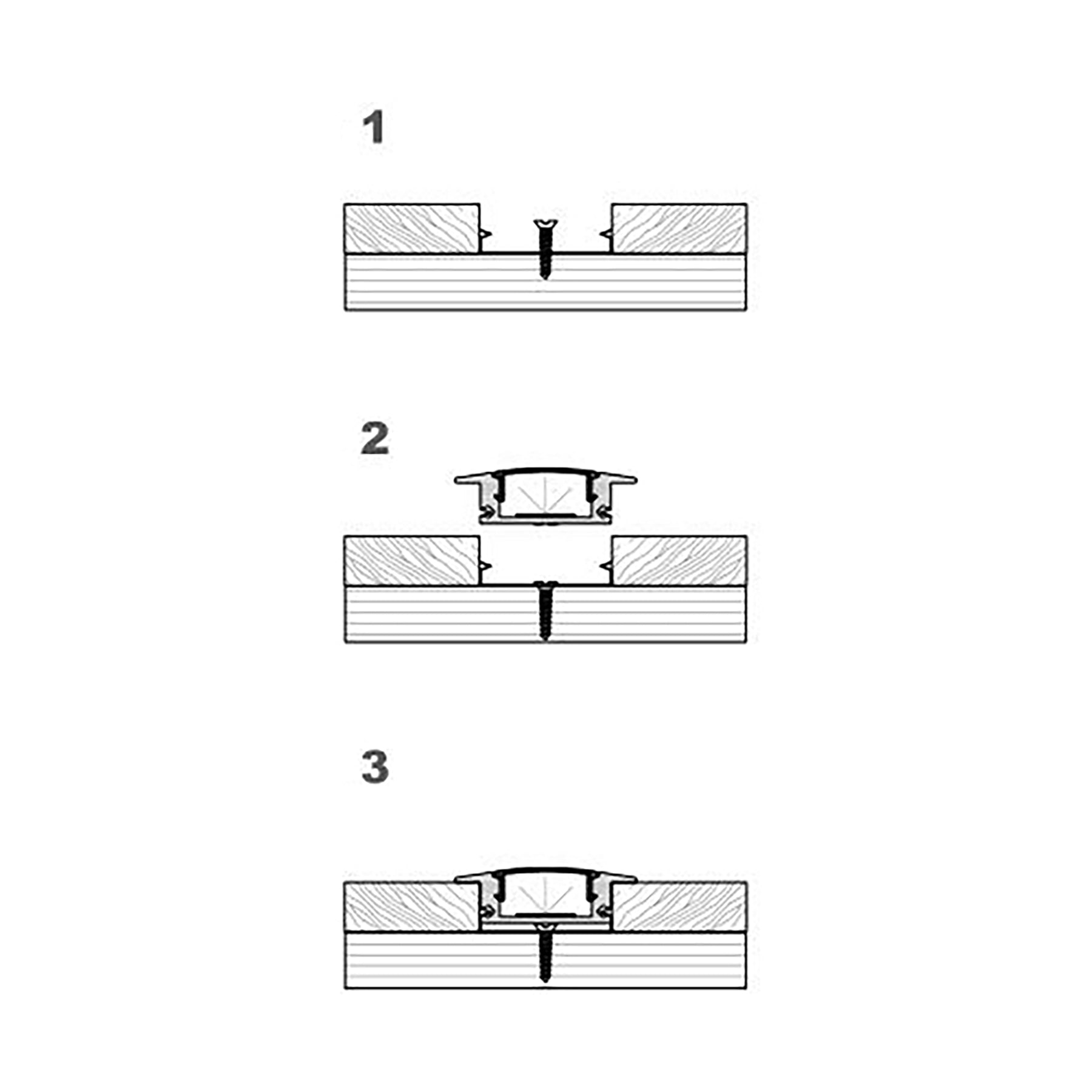 G.W.S. LED LED Aluminium Profile Recessed 014-Y2407