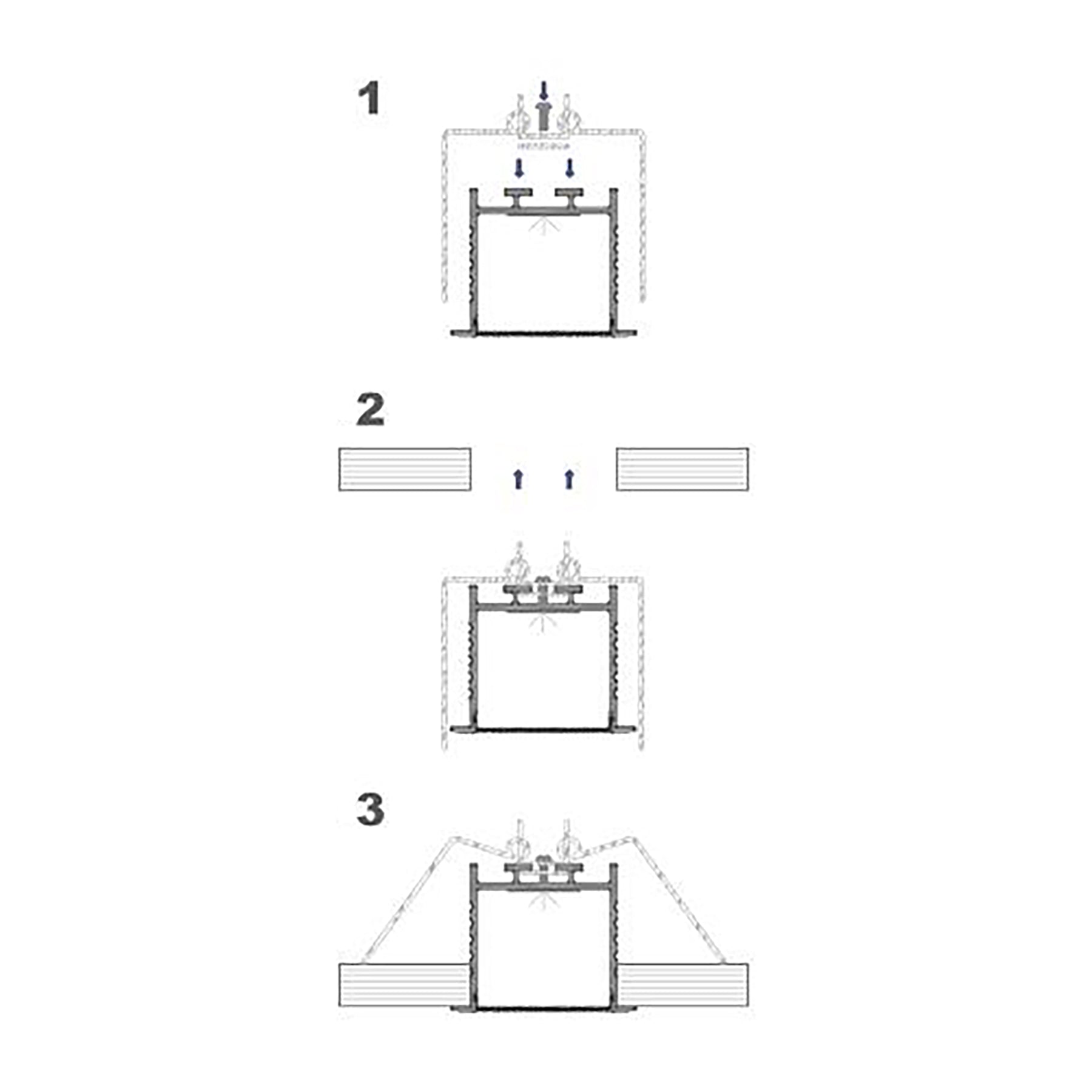G.W.S. LED LED Aluminium Profile Recessed 109-Y4435