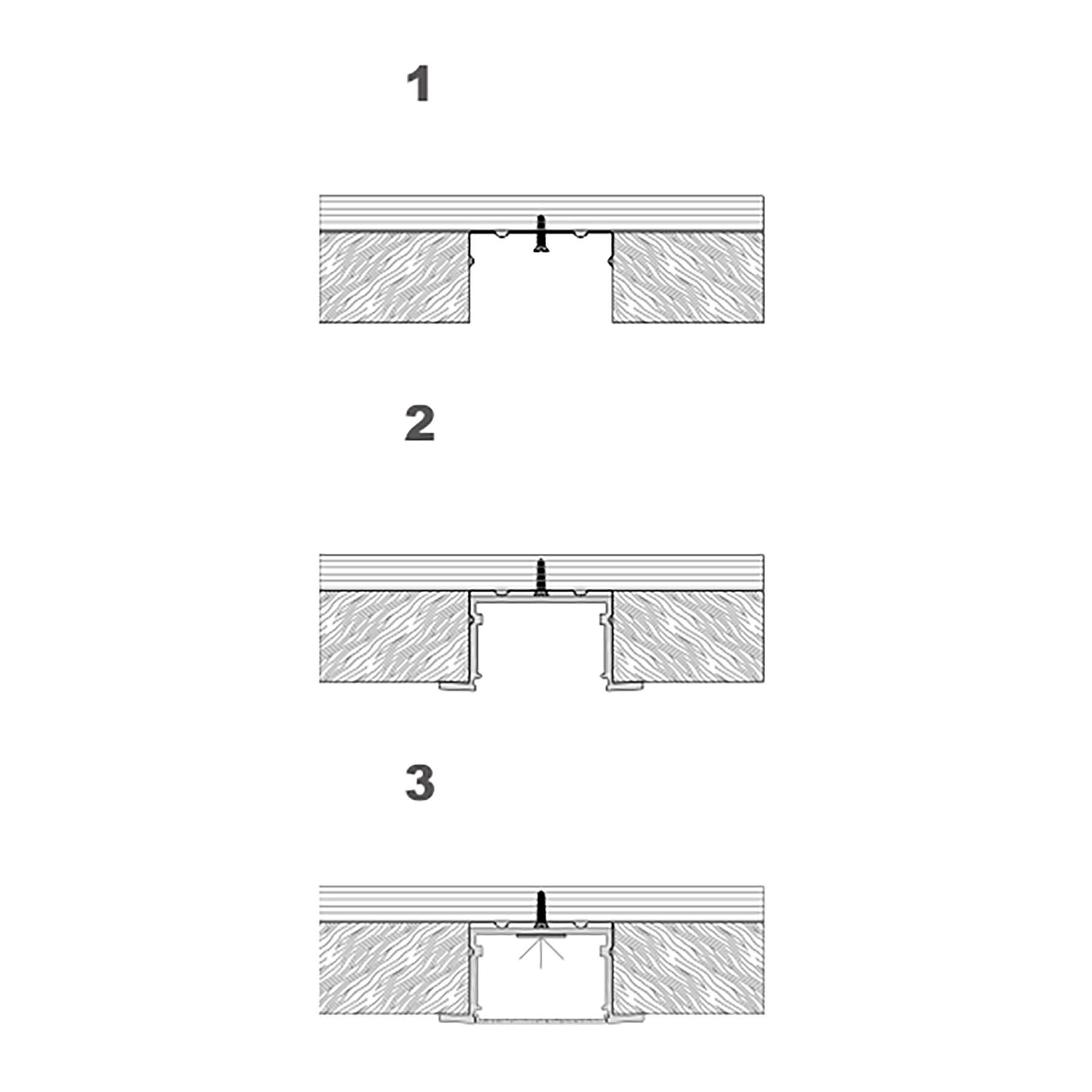 G.W.S. LED LED Aluminium Profile Recessed 177-Y2820
