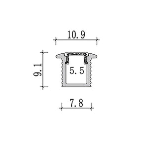 G.W.S. LED LED Aluminium Profile Recessed 249-Y1010
