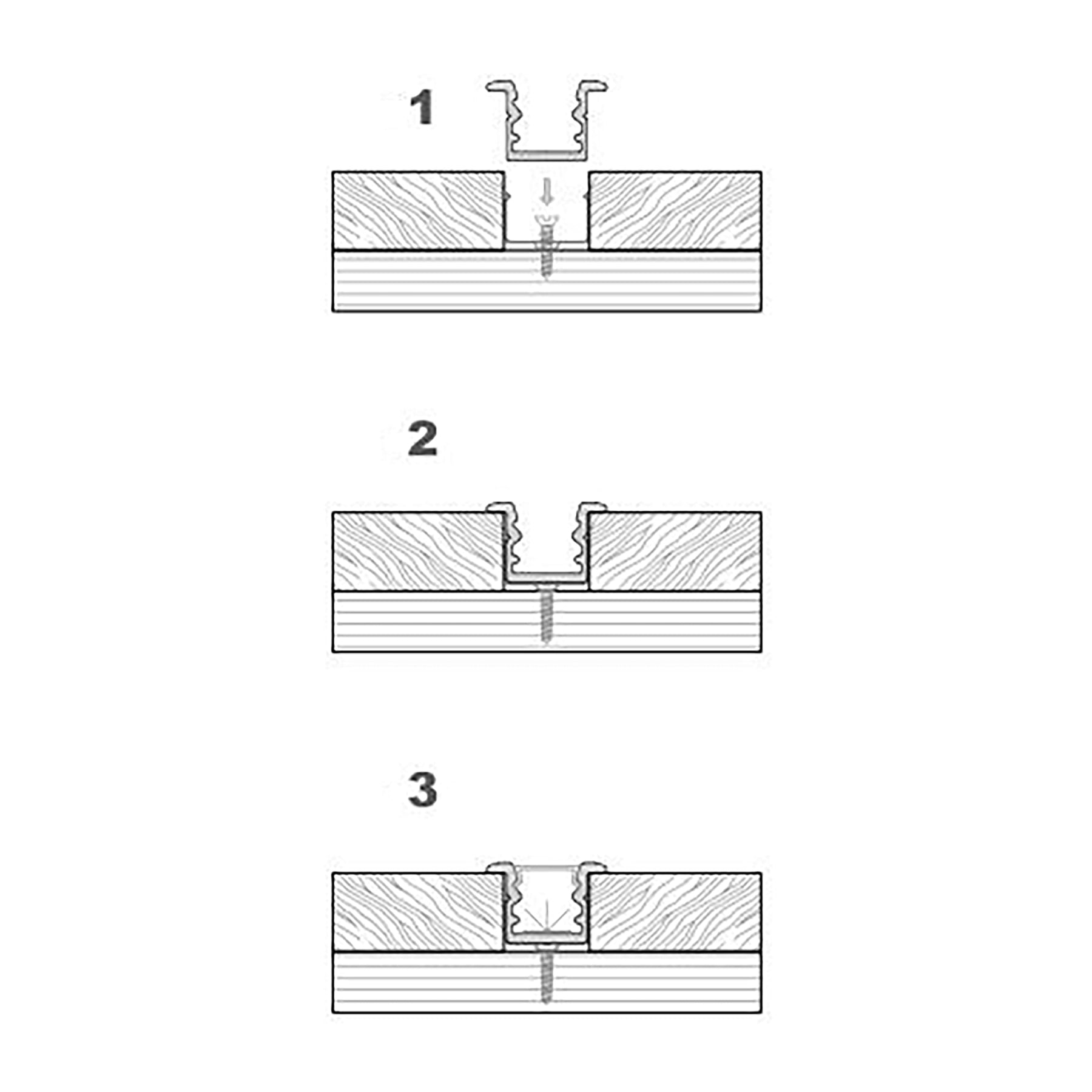 G.W.S. LED LED Aluminium Profile Recessed 516-Y1510