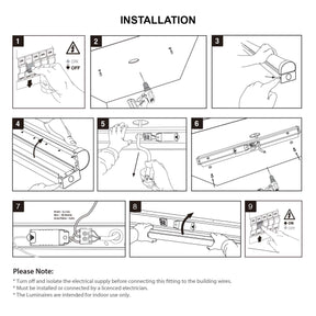 G.W.S. LED LED Batten Lights LED Nova Batten Light Standard 3CCT 3 Powers