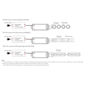 G.W.S. LED LED Controllers 5-24V DC WiFi & RF Pixel SPI LED Controller WT-SPI (Tuya App)